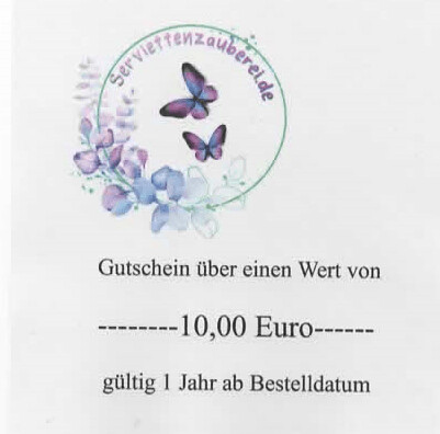 Gutschein im Wert von 10,00 Euro