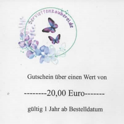 Gutschein im Wert von 20,00 Euro