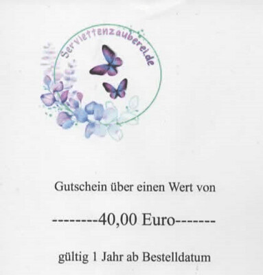Gutschein im Wert von 40,00 Euro