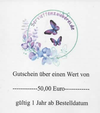 Gutschein im Wert von 50,00 Euro