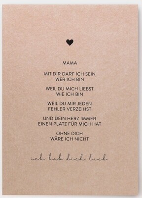 Postkarte "Hommage an Mama"