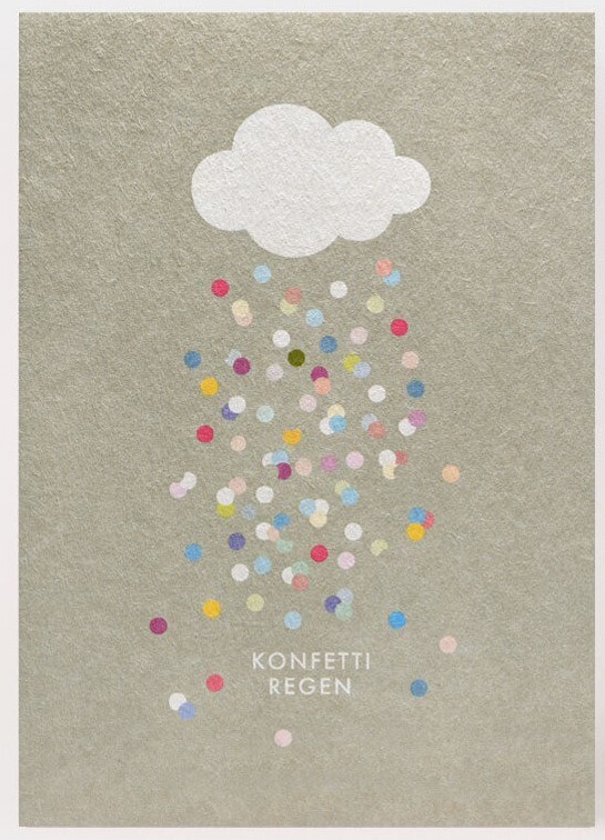 Postkarte "Konfetti Regen"
