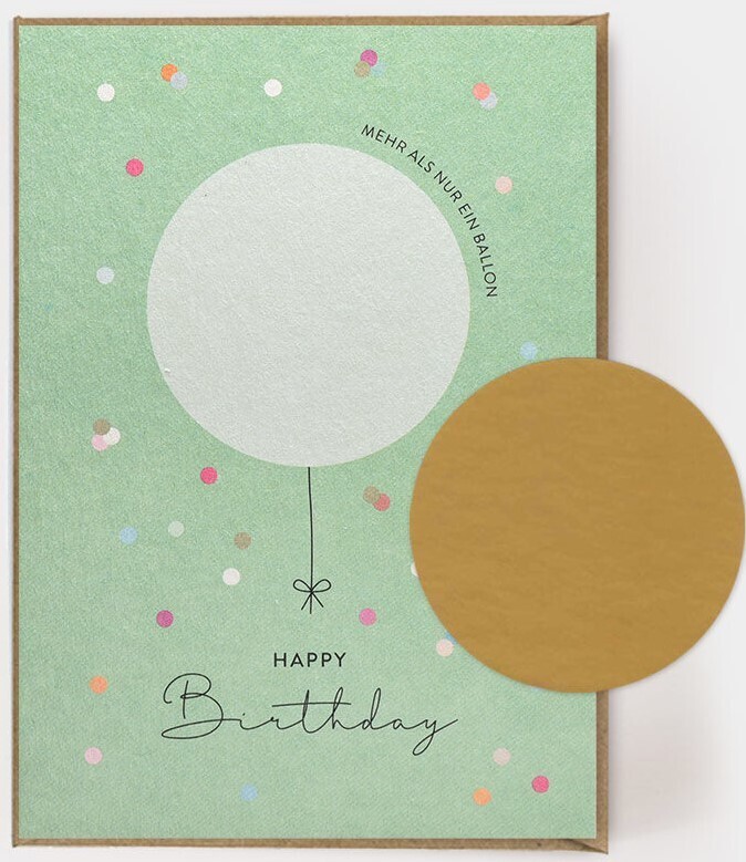 Geburtstag-Rubbelkarte