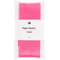 Paper Poetry Satinband 38mm 3m neon pink