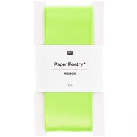 Paper Poetry Satinband 38mm 3m neon grün