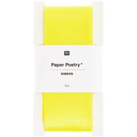 Paper Poetry Satinband 38mm 3m neon gelb