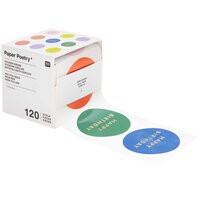 Paper Poetry Sticker Formen 5,5cm 
120 Stück auf der Rolle