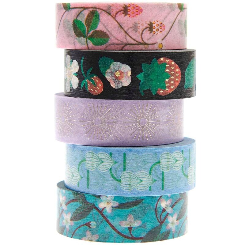 Tape Set Just Bees + Fruits + Flowers, floral FSC MIX