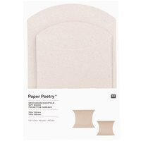 Paper Poetry Geschenkschachteln Set 6 Stück Graukarton