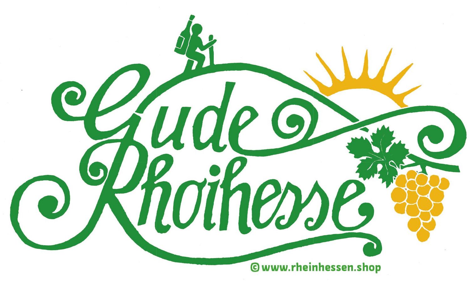 Aufkleber/Uffbabber: Gude Rhoihesse (transparent)