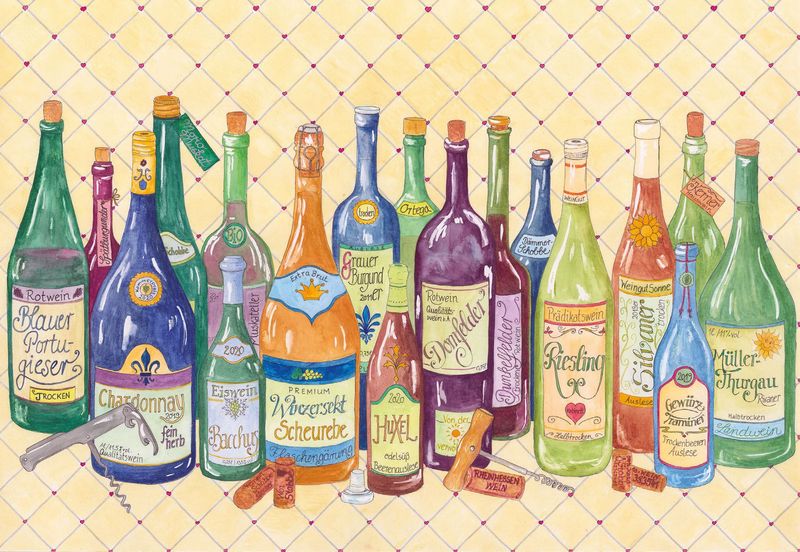XL Postkarte: Woiflasche