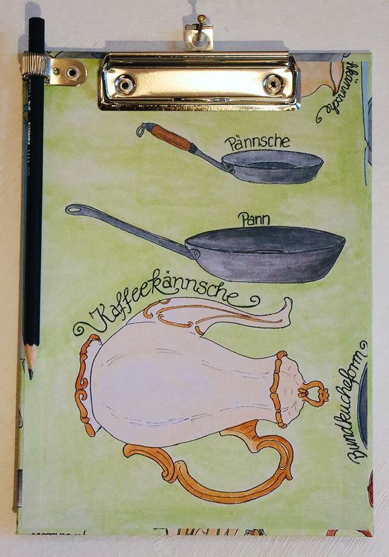 Klemmbrett für A5 mit Wandaufhängung: Kisch Klemmbrett für A5 mit Wandaufhängung: Kisch"