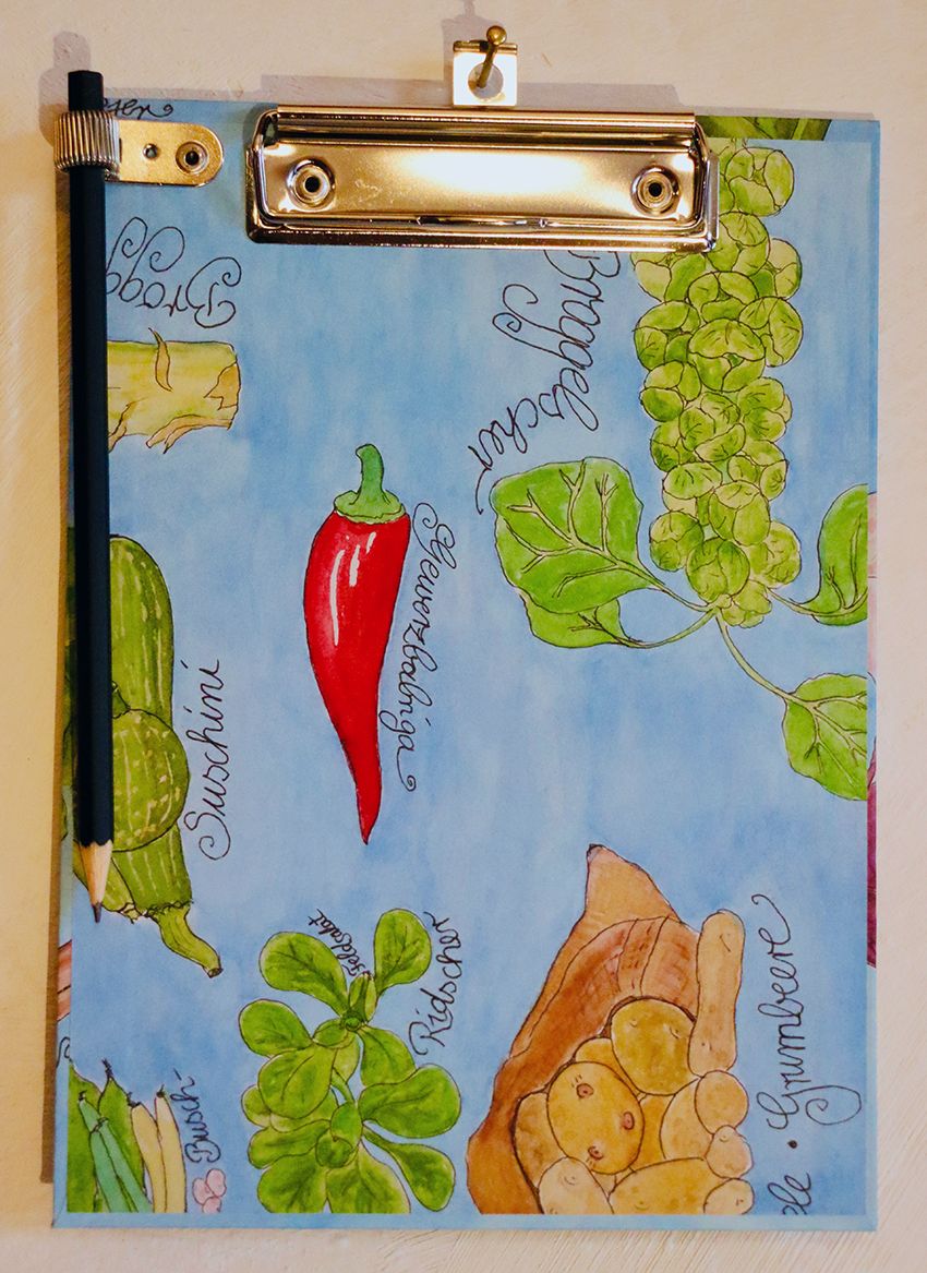 Klemmbrett für A5 mit Wandaufhängung Klemmbrett für A5 mit Wandaufhängung "Gemies"