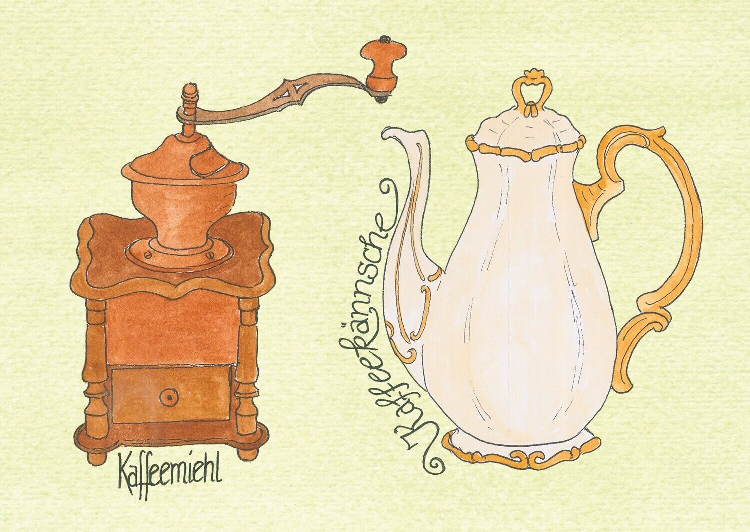Postkarte: "Kaffeemiehl"