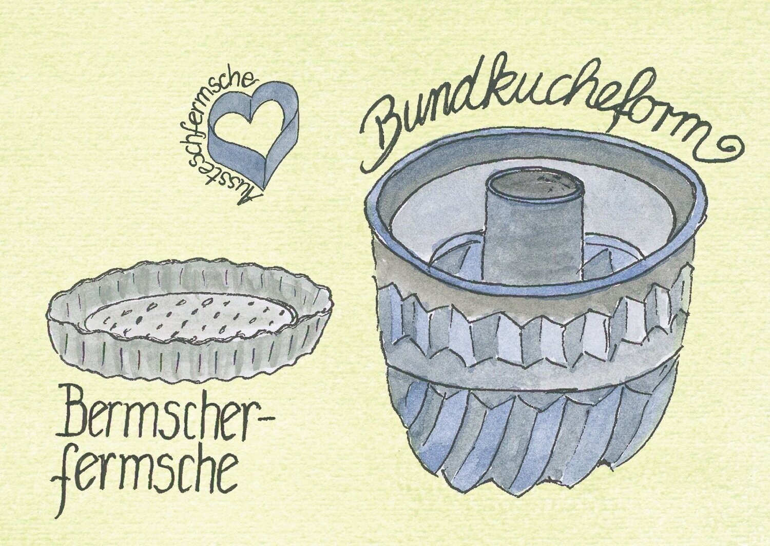 Postkarte: Postkarte: "Backe mit Forme"