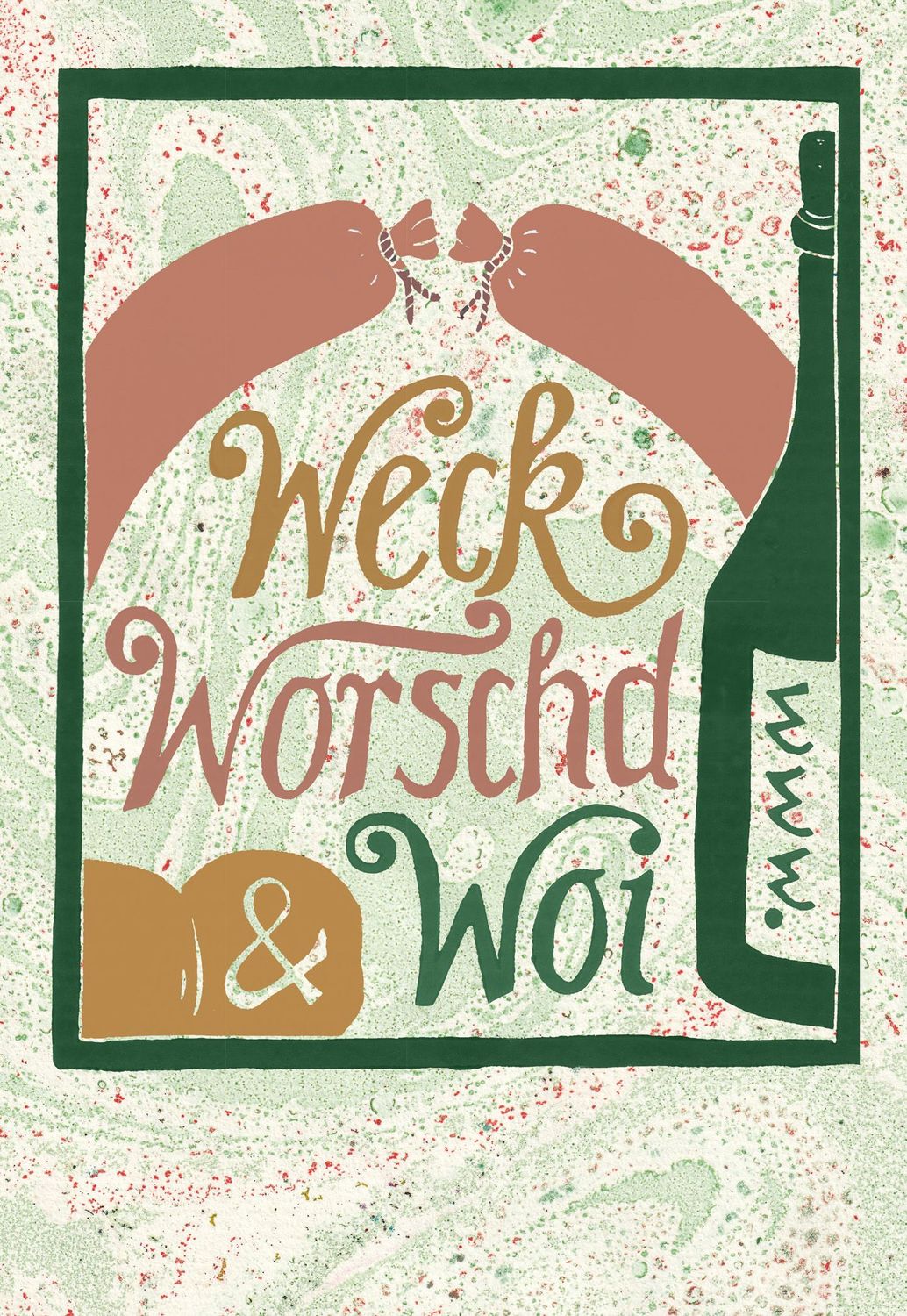 XL Postkarte: Weck, Worscht & Woi XL Postkarte: Weck, Worscht & Woi