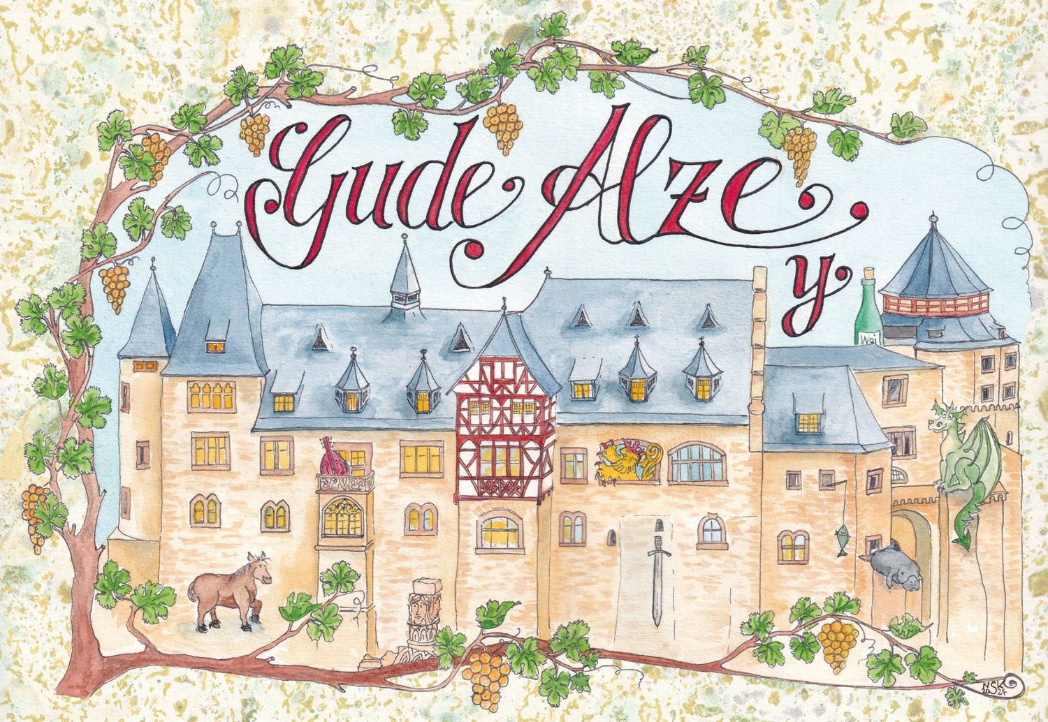 XL Postkarte XL Postkarte "Gude Alze(y)