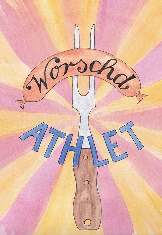 XL-Postkarte "Worschdathlet"