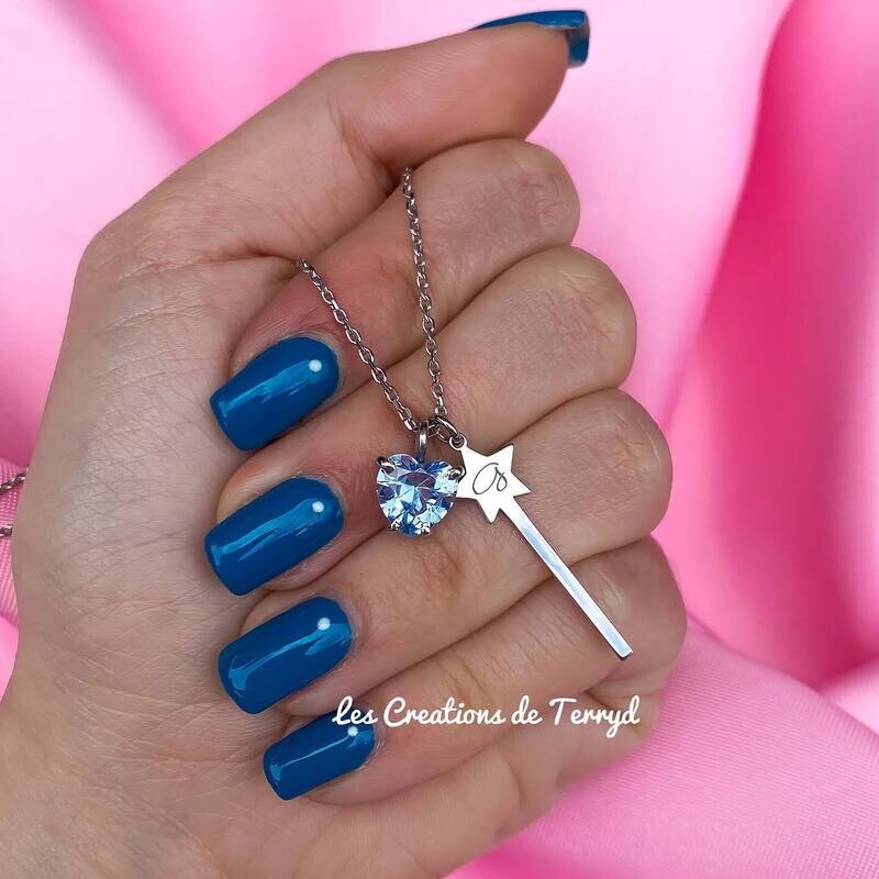 Collana con bacchetta magica e cuore