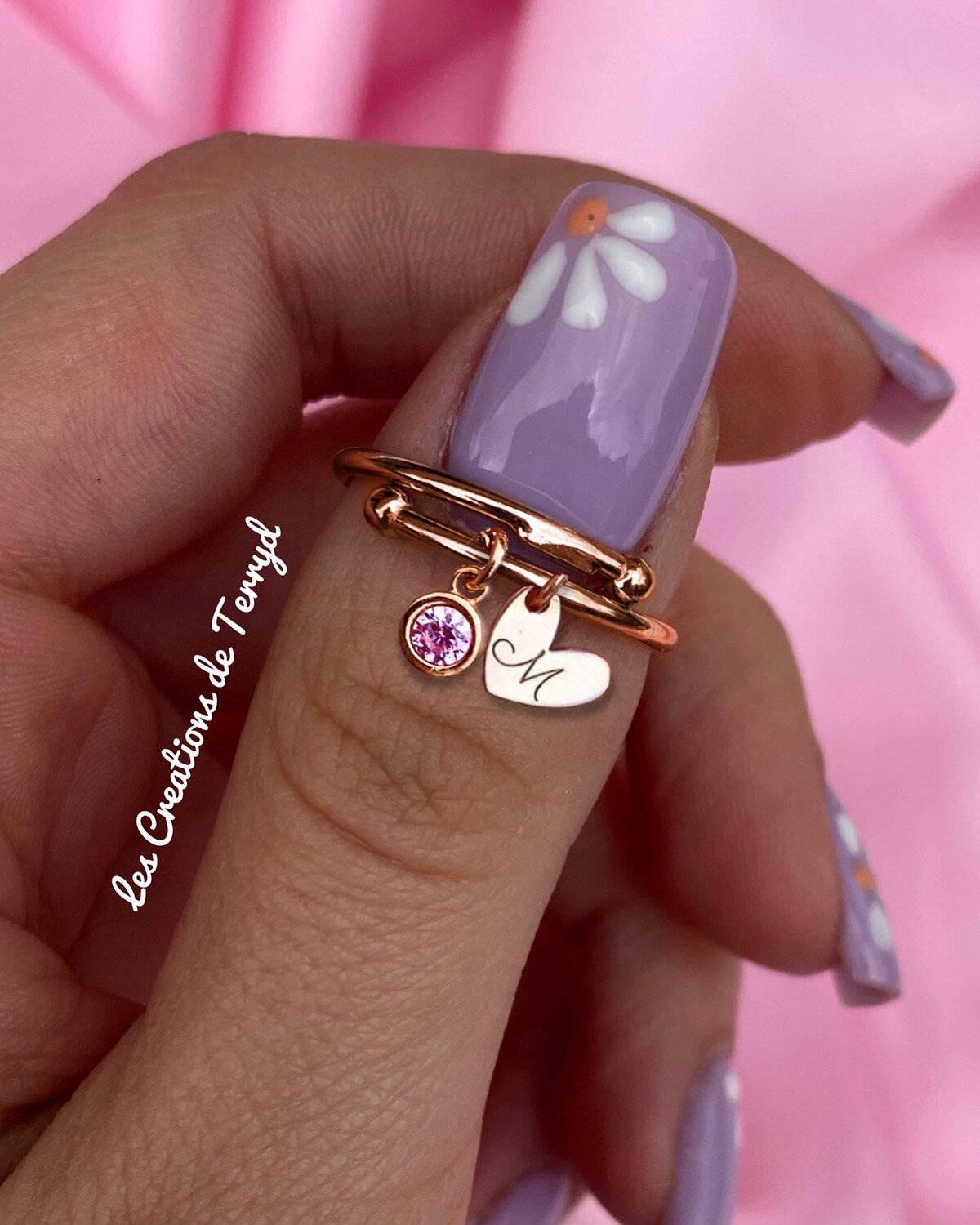Anello piercing con cuore personalizzato e cristallino