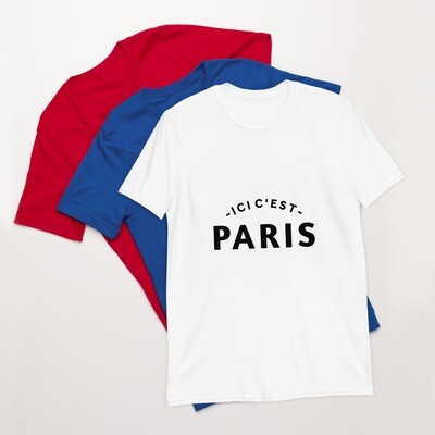 ICI C&#39;EST Paris Messi Football P.S.G Fashion Trending Tee Unisex T-Shirt