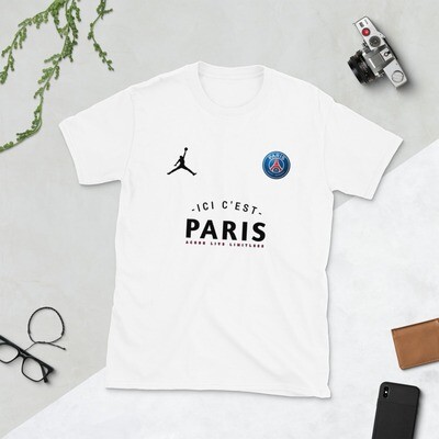 t-shirt ici c&#39;est Paris psg Jordan jumpman basketball Short-Sleeve Unisex T-Shirt