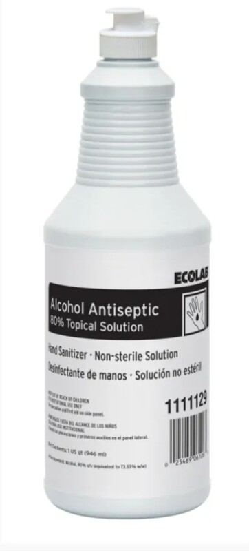 Ecolab Alcohol Antiseptic 80% Tropical Solution 2 Pack Sanitizer