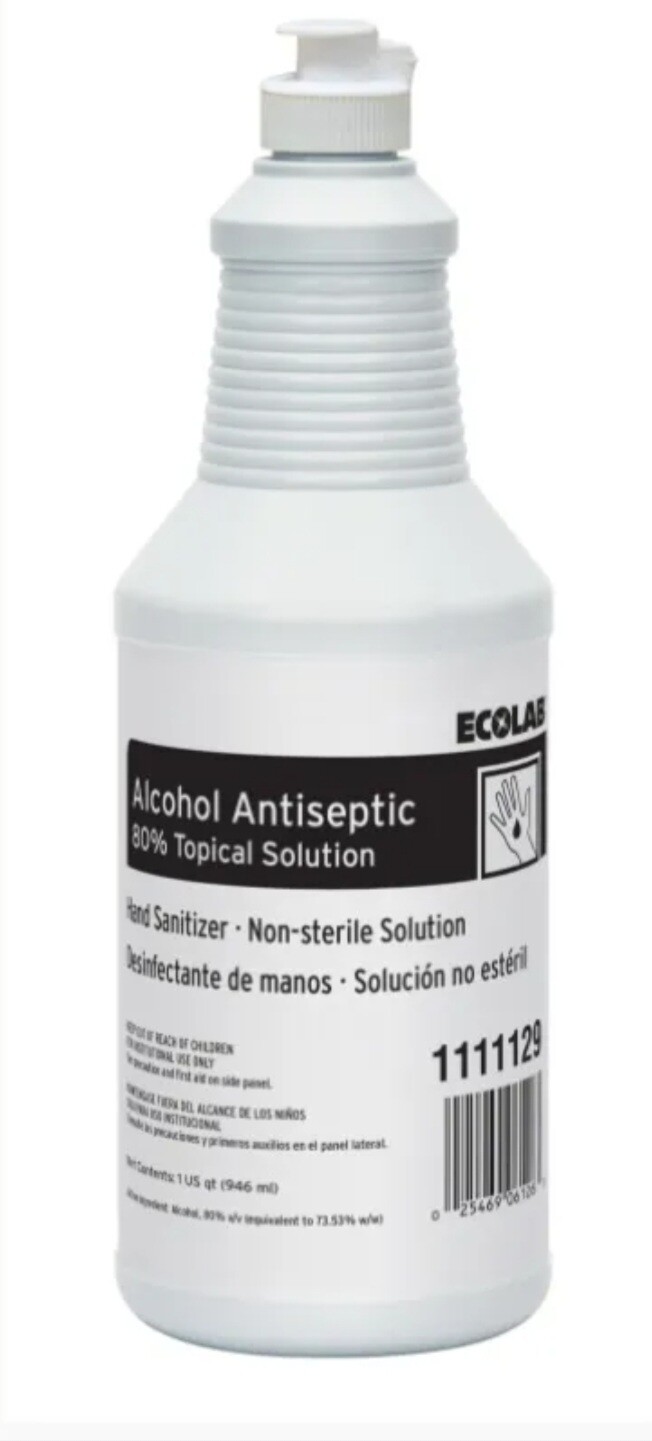 Ecolab Alcohol Antiseptic 80% Tropical Solution 2 Pack Sanitizer