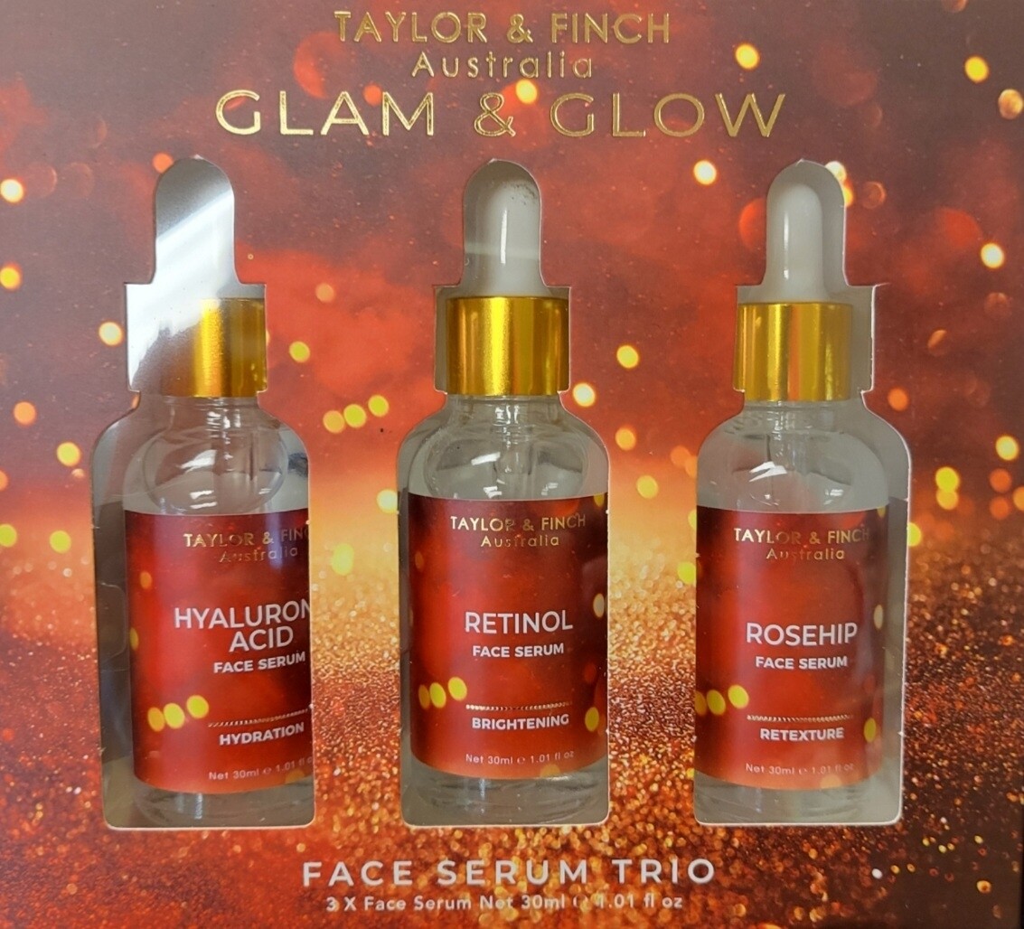 Taylor &amp; Finch Glam &amp; Glow Face Serum Trio 2 Boxes