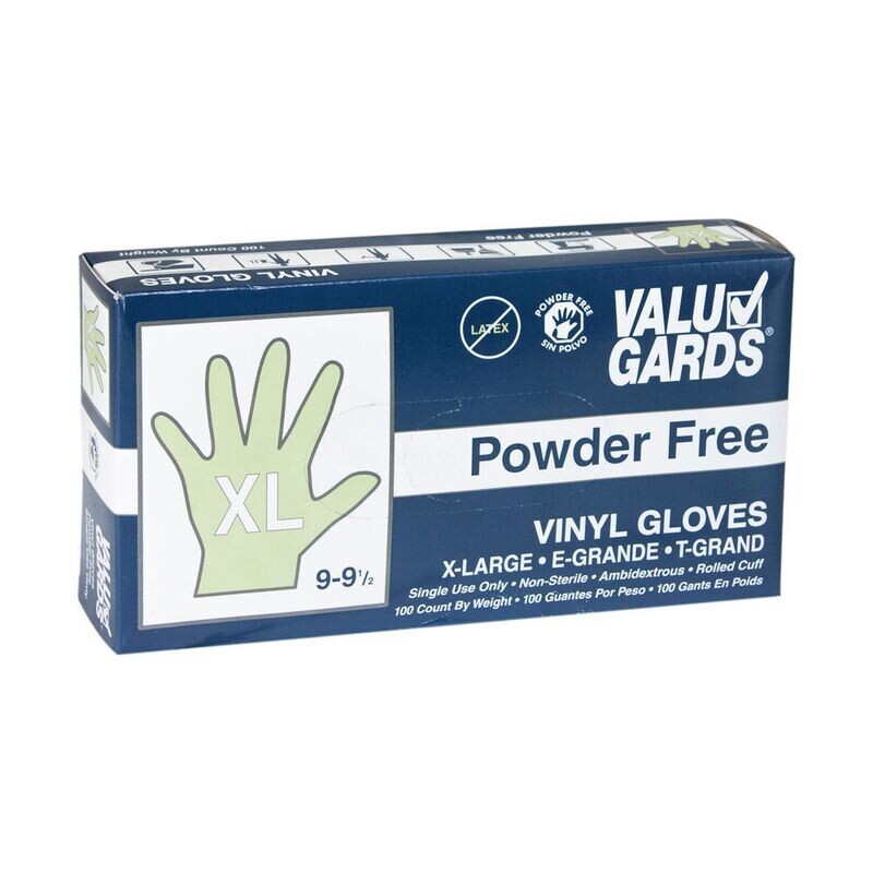 Value Gards Vinyl Gloves X-Large Clear