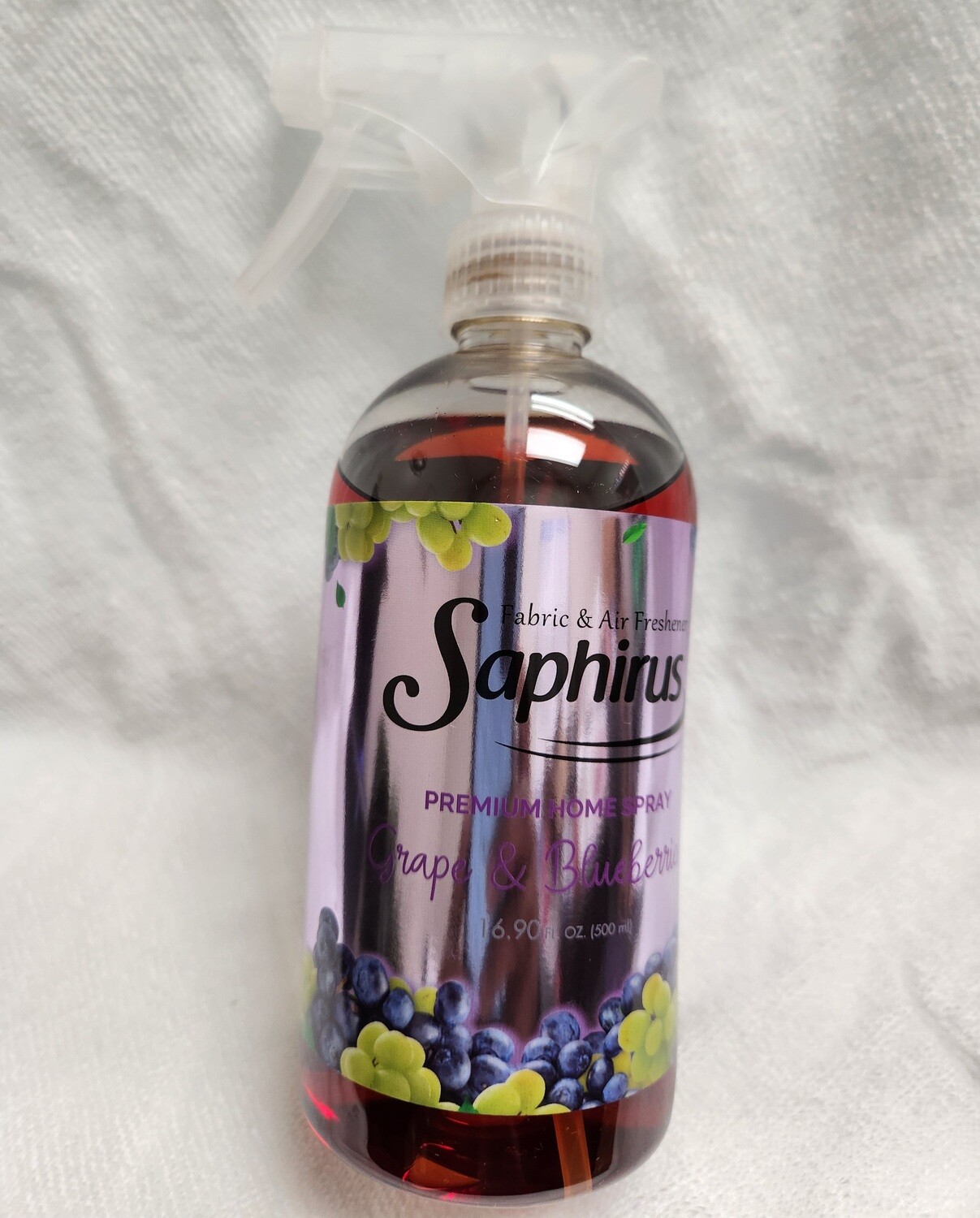 Saphirus Air Freshener Aerosol,  Odor Eliminator, Grape &amp; Blueberries, 16.90 FL.OZ