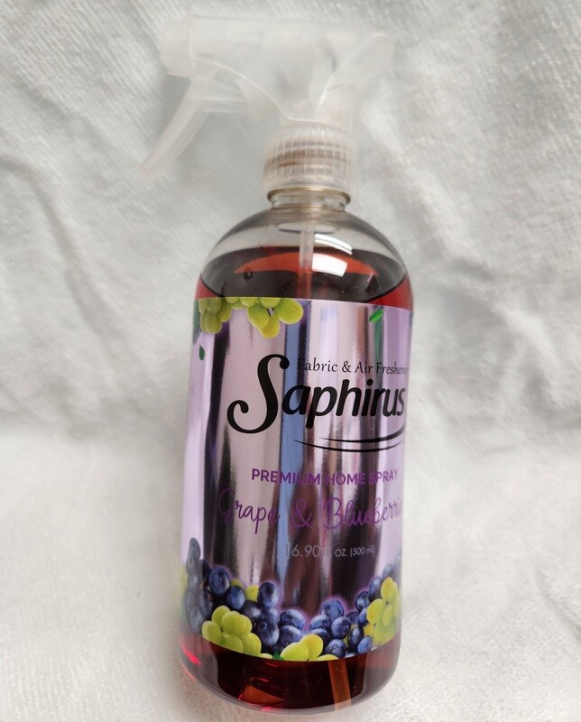 Saphirus Air Freshener Aerosol,  Odor Eliminator, Grape &amp; Blueberries, 16.90 FL.OZ