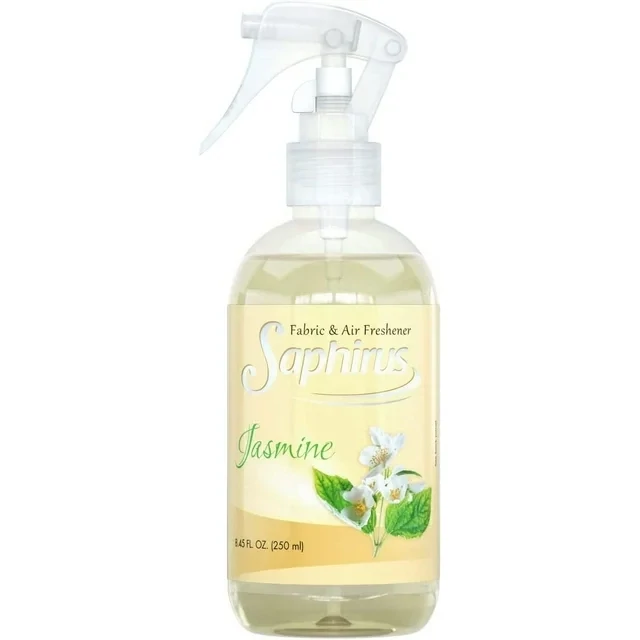 Saphirus Fabric and Air Freshener, great fragrance and essentials for Home, Office, Closet, Bathroom and any room, Odor Eliminator, Jasmine - 8.45 FL.OZ