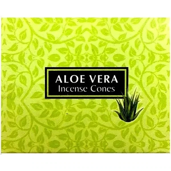Kamini Cone Incense - Aloe Vera Incense Cones 12 pack - 10 cones in each pack