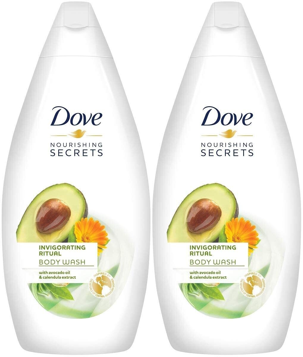 DOVE BODY WASH INVIGORATING RITUAL WITH AVOVADO OIL AND CALENDULA EXTRACT 750ml, 25.3 FL OZ EACH 2 Packs