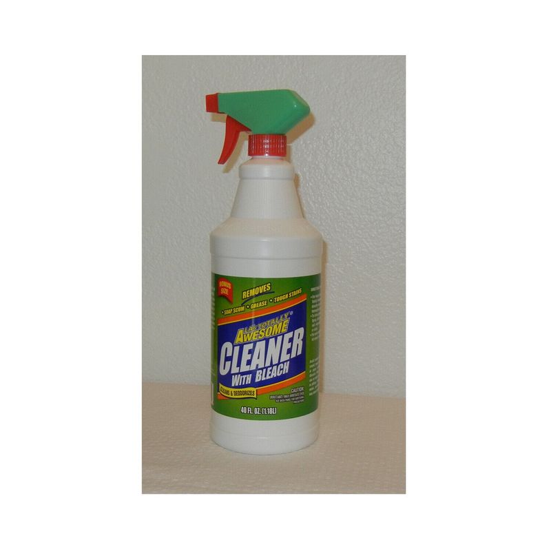 LA&#39;s Totally Awesome Cleaner with Bleach 40 fl oz. Cleans Deodorizes Removes Soap Scum Grease Tough Stains 1 pack