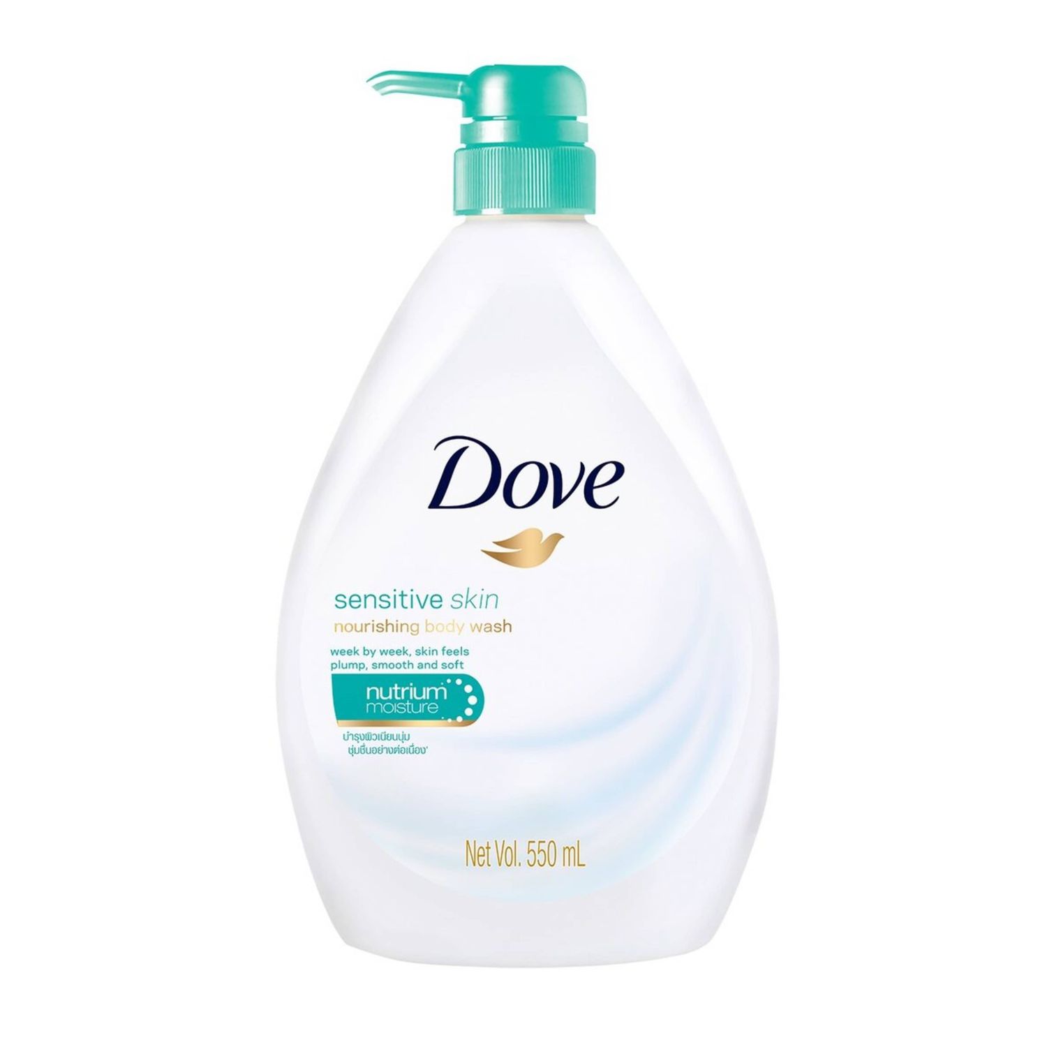 DOVE SENSITIVE SKIN NOURISHING BODY WASH 550ML NUTRIUM MOISTURE