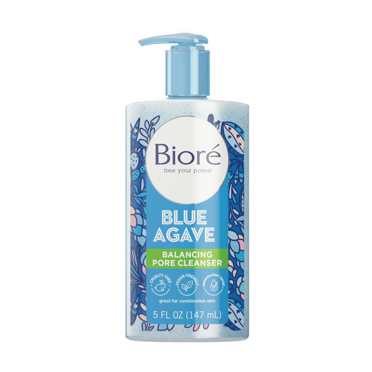 Biore Blue Agave Balancing Pore Cleanser For Combination Skin 5 fl oz 2 Pack