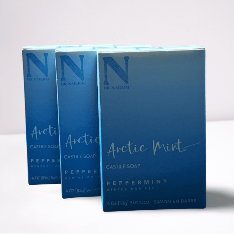 DR Natural&#39;s Arctic Mint Castile Soap 3 Pk of 4 oz (113g)