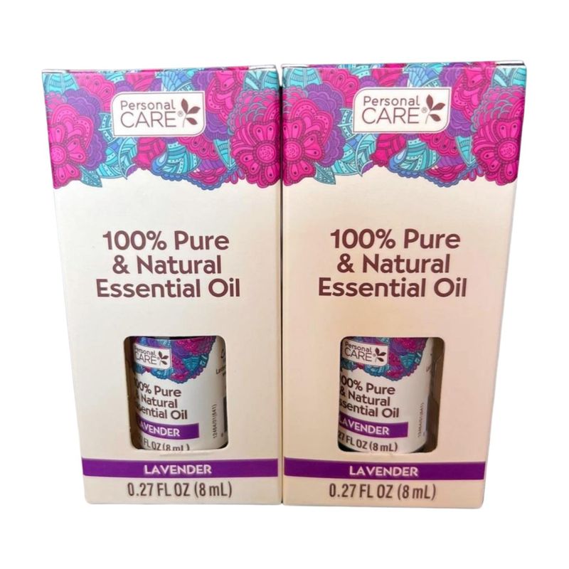 Personal Care Lavender 100% Pure &amp; Natural Essential Oil PK of 2 (8ml)