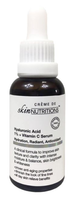 Skin Nutritions Hyaluronic Acid 1% + Vitamin C Serum 1 oz bottle (1 Pack)