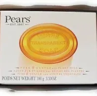 Pears Transparent Soap Gentle Care Mild Sensitive Skin Pear Cleanser 3 Pack 3.53oz 100g