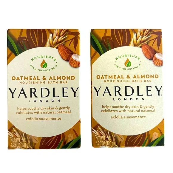 Yardley London Sensitive Skin Naturally Moisturizing Bath Bar, Shea Buttermilk, 4.25 Oz 4 Pack