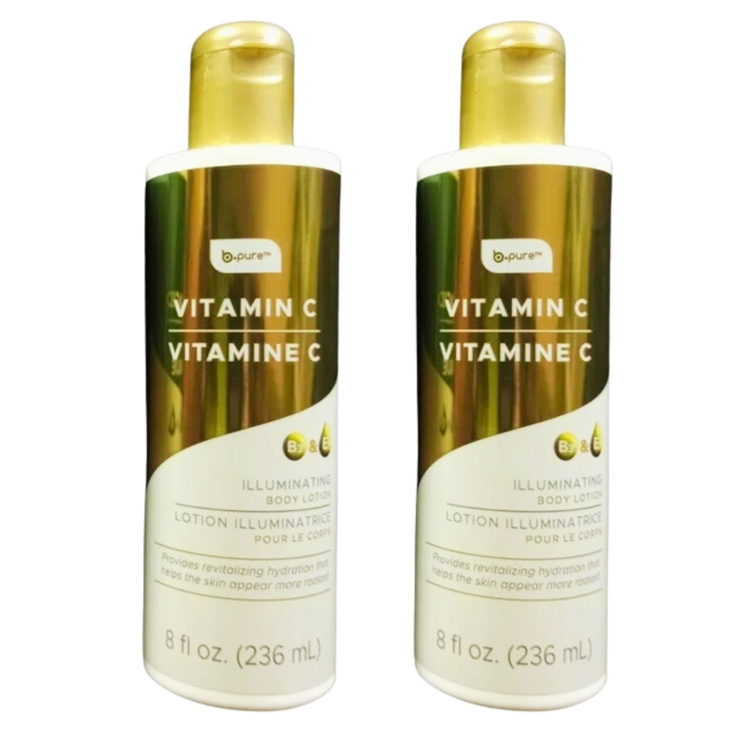 b.pure Vitamin C Illuminating Body Lotion 8 ounces 2 Pack