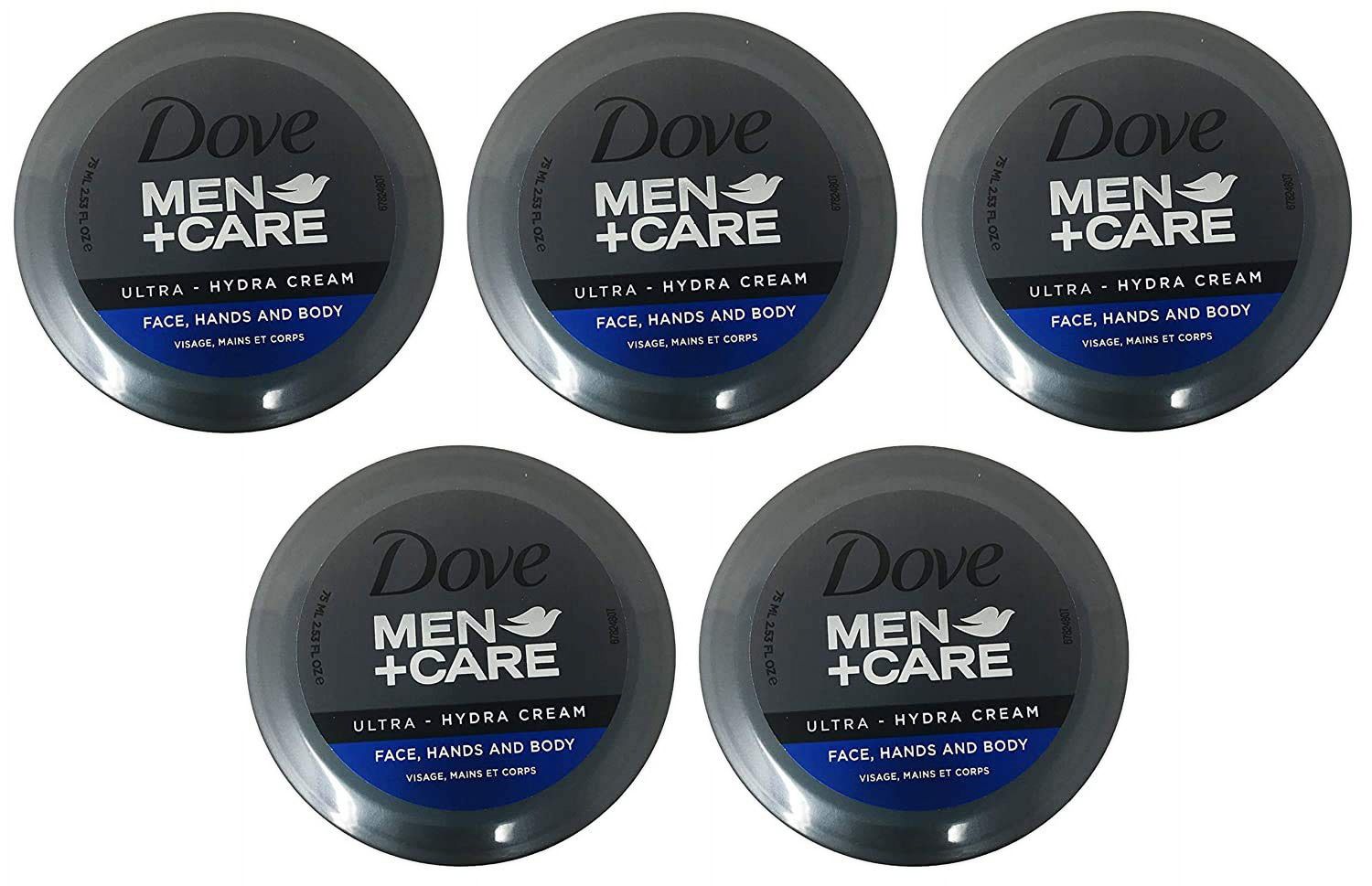 Dove Men+Care Ultra-Hydra Cream With 24 Hour Moisturization, 2.53 Fl Oz (Pack Of 5)