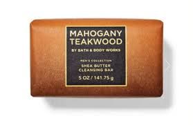Bath and Body Works Mahogany Teakwood Shea Butter Cleansing Bar 5 Oz Men&#39;s Collection