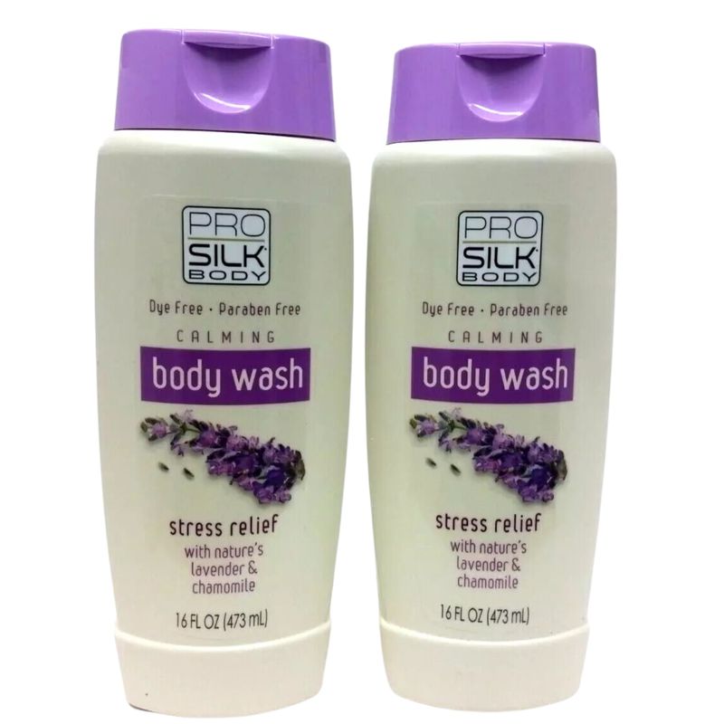 Pro Silk Body Stress Relief W Nature’s Lavender/Chamomile Body Wash 16 oz, Pack of 2