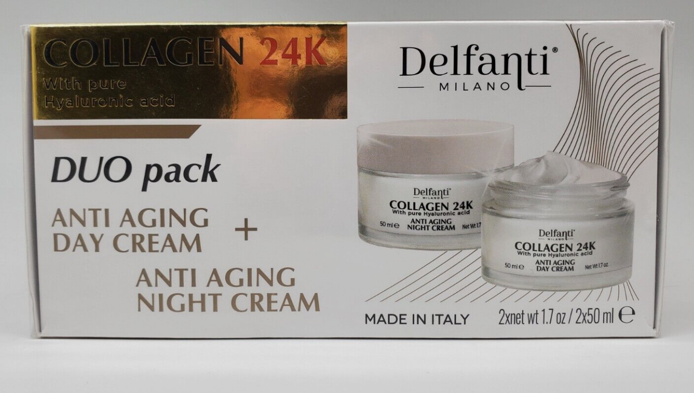 Delfanti Milano COLLAGEN 24K Anti-Aging DAY + NIGHT Cream DUO Pack