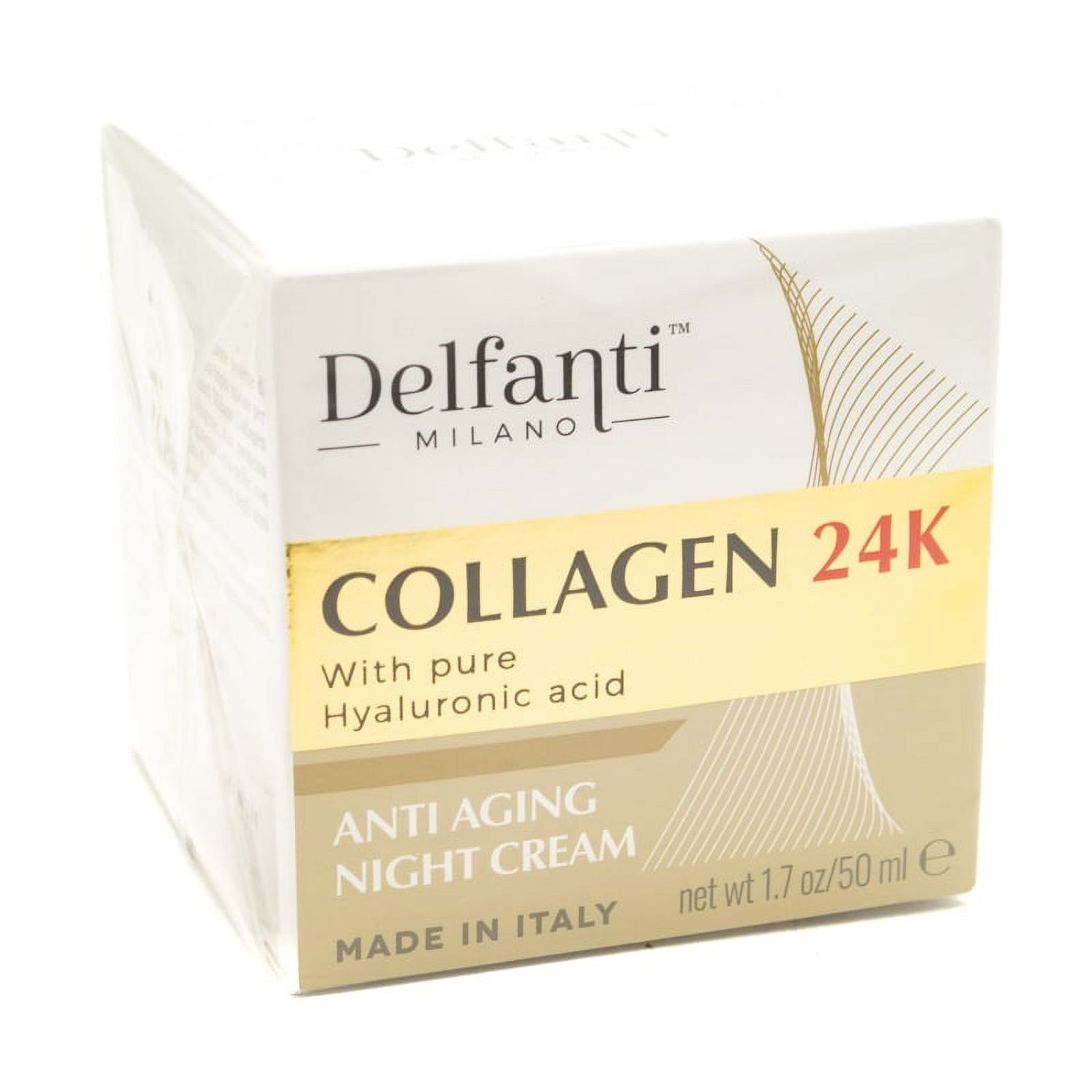 Delfanti COLLAGEN 24K Nightly Anti-Aging Cream with Hyaluronic Acid 1.7 fl oz