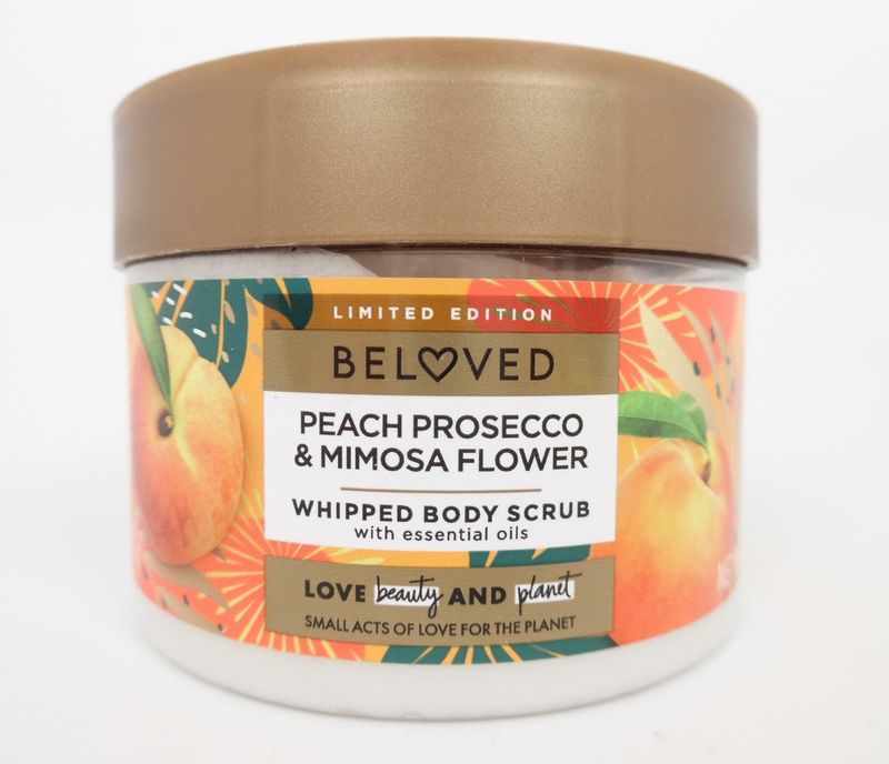 Love Beauty and Planet BELOVED Whipped Body Scrub Peach Prosecco &amp; Mimosa Flower
